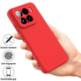 Xiaomi 15 Flydende silikone cover med håndrem - rød