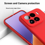 Xiaomi 15 Flydende silikone cover med håndrem - rød