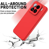 Xiaomi 15 Flydende silikone cover med håndrem - rød