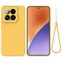 Xiaomi 15 Flydende silikone cover med håndrem - gul