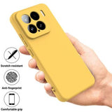 Xiaomi 15 Flydende silikone cover med håndrem - gul