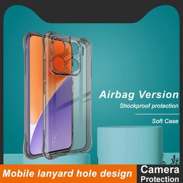 Xiaomi 15 Pro Imak Faldsikkert TPU Cover - Gennemsigtig Sort