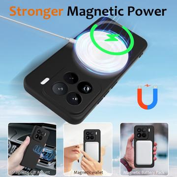 Xiaomi 15 Pro Liquid Silikone Cover - MagSafe Kompatibel - Sort