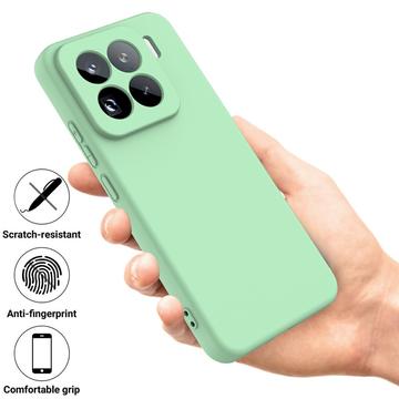 Xiaomi 15 Pro Flydende silikone cover med håndrem - grøn