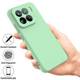 Xiaomi 15 Pro Flydende silikone cover med håndrem - grøn