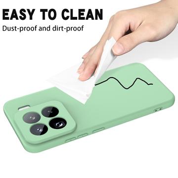 Xiaomi 15 Pro Flydende silikone cover med håndrem - grøn