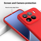 Xiaomi 15 Pro Flydende silikone cover med håndrem - rød