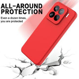 Xiaomi 15 Pro Flydende silikone cover med håndrem - rød