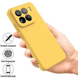 Xiaomi 15 Pro Flydende silikone cover med håndrem - gul