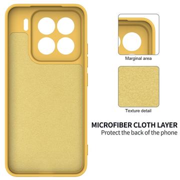 Xiaomi 15 Pro Flydende silikone cover med håndrem - gul