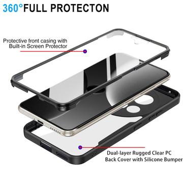 Xiaomi 15 Ultra 360 Beskyttelse Cover - Pink / Gennemsigtig