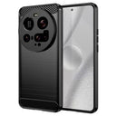 Xiaomi 15 Ultra Børstet TPU Cover - Karbonfiber - Sort