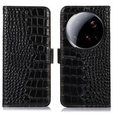 Xiaomi 15 Ultra Crocodile Series Læderpung med RFID - Sort