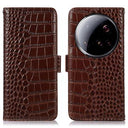 Xiaomi 15 Ultra Crocodile Series Læderpung med RFID - Brun