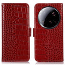 Xiaomi 15 Ultra Crocodile Series Læderpung med RFID - Rød