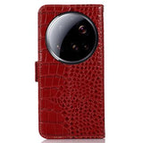 Xiaomi 15 Ultra Crocodile Series Læderpung med RFID - Rød