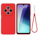 Xiaomi 15 Ultra Flydende silikone cover med håndrem - rød