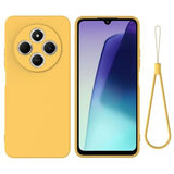 Xiaomi 15 Ultra Flydende silikone cover med håndrem - gul