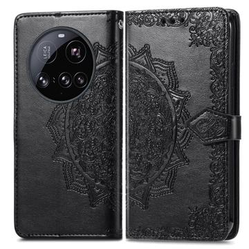 Xiaomi 15 Ultra Mandala Series Etui med Pung - Sort