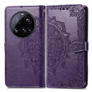 Xiaomi 15 Ultra Mandala Series Etui med Pung - Lilla