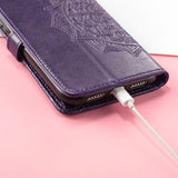 Xiaomi 15 Ultra Mandala Series Etui med Pung - Lilla