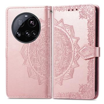 Xiaomi 15 Ultra Mandala Series Etui med Pung - Rødguld