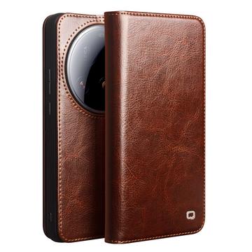 Xiaomi 15 Ultra Qialino Classic Læderpung - Mørkebrun