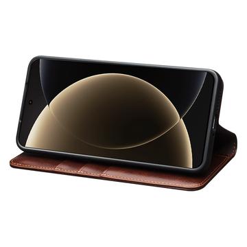 Xiaomi 15 Ultra Qialino Classic Læderpung - Mørkebrun