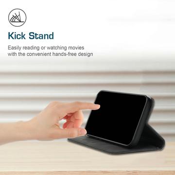 Xiaomi 15 Ultra Rombe Mønster Pung Cover med magnetisk lukning - Sort