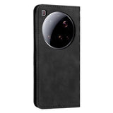 Xiaomi 15 Ultra Rombe Mønster Pung Cover med magnetisk lukning - Sort