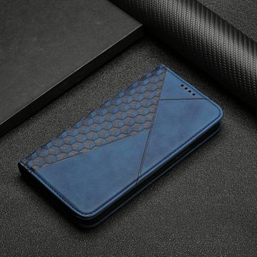 Xiaomi 15 Ultra Rombe Mønster Pung Cover med magnetisk lukning - Blå