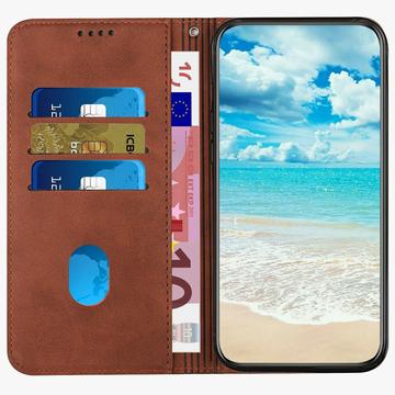 Xiaomi 15 Ultra Rombe Mønster Pung Cover med magnetisk lukning - Brun