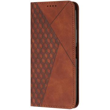 Xiaomi 15 Ultra Rombe Mønster Pung Cover med magnetisk lukning - Brun