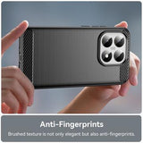 Xiaomi 15T Børstet TPU Cover - Karbonfiber - Sort