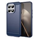 Xiaomi 15T Børstet TPU Cover - Karbonfiber - blå