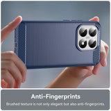 Xiaomi 15T Børstet TPU Cover - Karbonfiber - blå