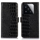 Xiaomi 15T Crocodile Series Læderpung med RFID - Sort