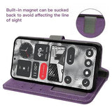 Xiaomi 15T Elegant retro-pungetui med roterende kortholder - Lilla