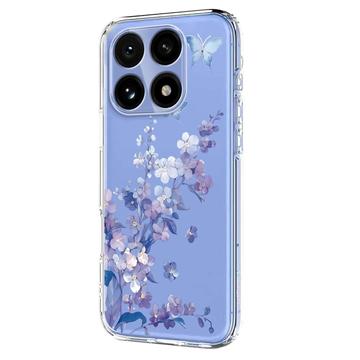 Xiaomi 15T TPU-cover med blomstermønster - Lilla