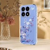 Xiaomi 15T TPU-cover med blomstermønster - Lilla