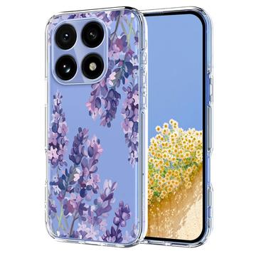 Xiaomi 15T TPU-cover med blomstermønster - Blåregn