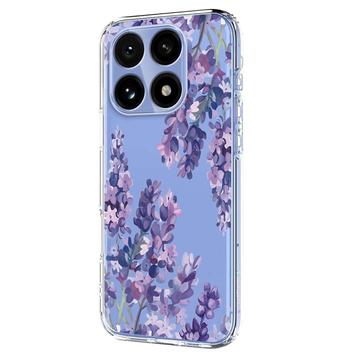 Xiaomi 15T TPU-cover med blomstermønster - Blåregn