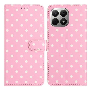 Xiaomi 15T Pung Etui med Prikket Mønster - Pink