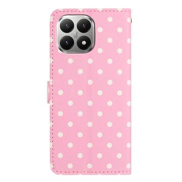 Xiaomi 15T Pung Etui med Prikket Mønster - Pink