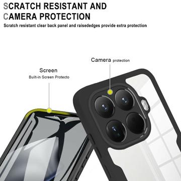 Xiaomi 15T Pro 360 Beskyttelse Cover - Sort / Klar