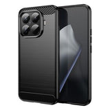Xiaomi 15T Pro Børstet TPU Cover - Karbonfiber - Sort