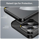 Xiaomi 15T Pro Børstet TPU Cover - Karbonfiber - Sort