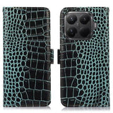 Xiaomi 15T Pro Crocodile Series Læderpung med RFID - Grøn