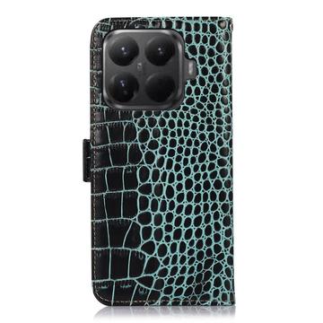 Xiaomi 15T Pro Crocodile Series Læderpung med RFID - Grøn
