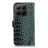 Xiaomi 15T Pro Crocodile Series Læderpung med RFID - Grøn